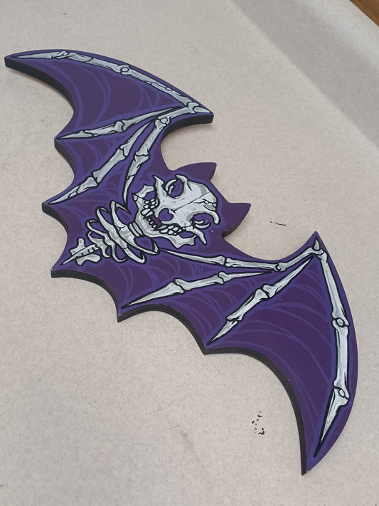 Skeleton Bat (wooden Panel)