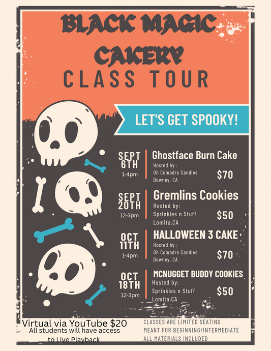 *Virtual Class* Ghostface Burn Cake - Sept 6th